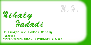 mihaly hadadi business card